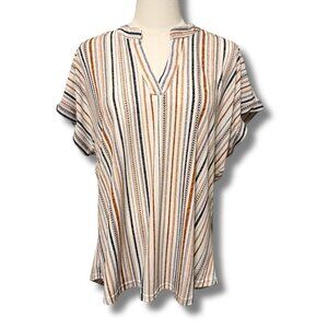 Fifty Street Striped Dolman Sleeve Blouse | Size XL | NWT Spring Top